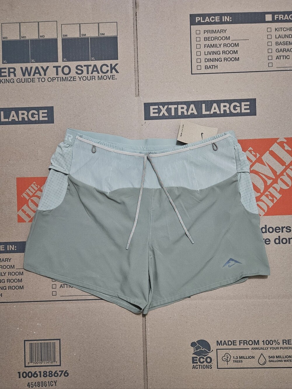 Nike Trail Second Sunrise Adv Dri Fit Green Running Shorts